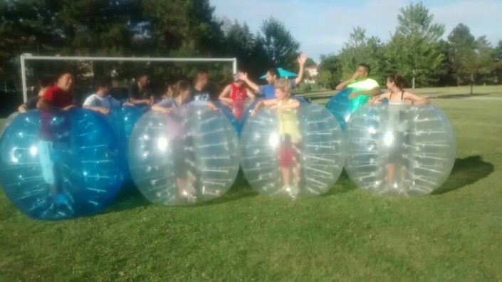 Bubble Soccer Birthday Party Team Discussion